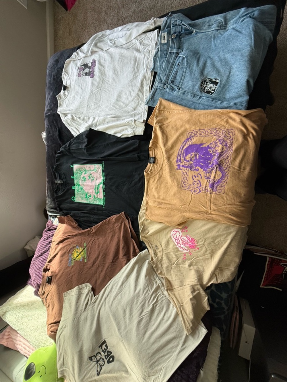 Obey Streetwear Bundle Pants Shirts Long Sleeve Full Fit Lot